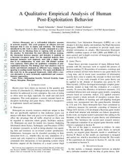 A Qualitative Empirical Analysis of Human Post-Exploitation Behavior