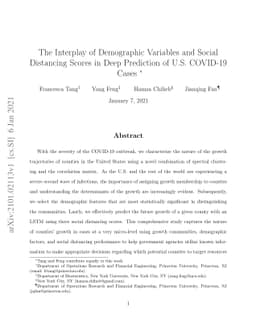 The Interplay of Demographic Variables and Social Distancing Scores in
  Deep Prediction of U.S. COVID-19 Cases