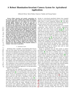 A Robust Illumination-Invariant Camera System for Agricultural
  Applications
