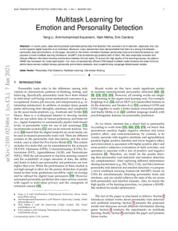Multitask Learning for Emotion and Personality Detection