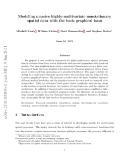 Modeling massive highly-multivariate nonstationary spatial data with the
  basis graphical lasso