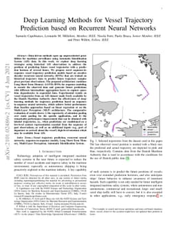 Deep Learning Methods for Vessel Trajectory Prediction based on
  Recurrent Neural Networks