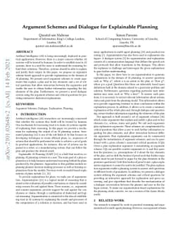 Argument Schemes and Dialogue for Explainable Planning