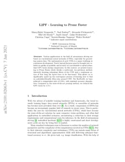 L2PF -- Learning to Prune Faster