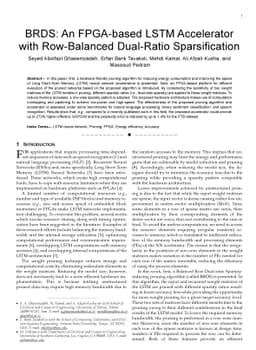 BRDS: An FPGA-based LSTM Accelerator with Row-Balanced Dual-Ratio
  Sparsification