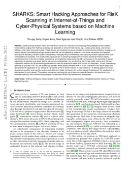 SHARKS: Smart Hacking Approaches for RisK Scanning in Internet-of-Things
  and Cyber-Physical Systems based on Machine Learning