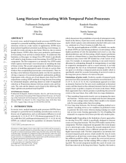 Long Horizon Forecasting With Temporal Point Processes
