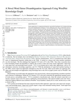 A Novel Word Sense Disambiguation Approach Using WordNet Knowledge Graph