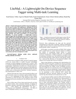 LiteMuL: A Lightweight On-Device Sequence Tagger using Multi-task
  Learning