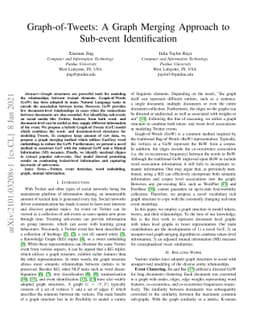 Graph-of-Tweets: A Graph Merging Approach to Sub-event Identification