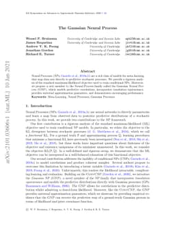 The Gaussian Neural Process