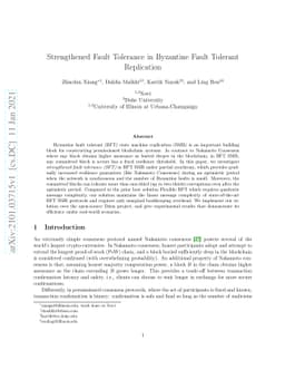 Strengthened Fault Tolerance in Byzantine Fault Tolerant Replication