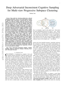 Deep Adversarial Inconsistent Cognitive Sampling for Multi-view
  Progressive Subspace Clustering