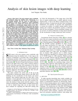 Analysis of skin lesion images with deep learning