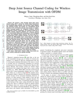 Deep Joint Source Channel Coding for WirelessImage Transmission with
  OFDM