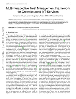 Multi-Perspective Trust Management Framework for Crowdsourced IoT
  Services