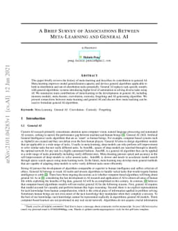 A Brief Survey of Associations Between Meta-Learning and General AI