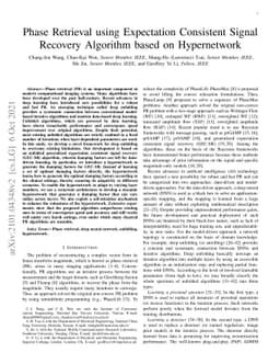 Phase Retrieval using Expectation Consistent Signal Recovery Algorithm
  based on Hypernetwork