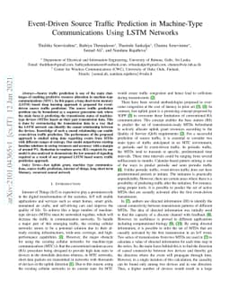 Event-Driven Source Traffic Prediction in Machine-Type Communications
  Using LSTM Networks