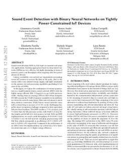 Sound Event Detection with Binary Neural Networks on Tightly
  Power-Constrained IoT Devices