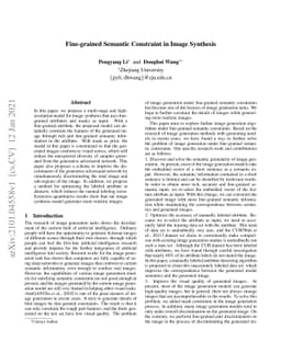 Fine-grained Semantic Constraint in Image Synthesis