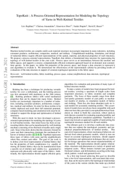 TopoKnit : A Process-Oriented Representation for Modeling the Topology
  of Yarns in Weft-Knitted Textiles