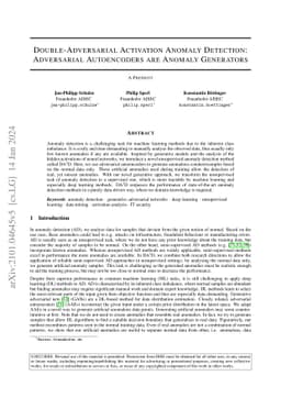 Double-Adversarial Activation Anomaly Detection: Adversarial
  Autoencoders are Anomaly Generators