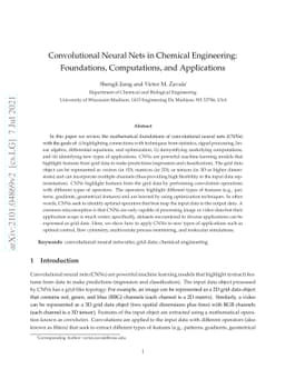 Convolutional Neural Nets in Chemical Engineering: Foundations,
  Computations, and Applications