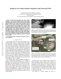 Relatively Lazy: Indoor-Outdoor Navigation Using Vision and GNSS