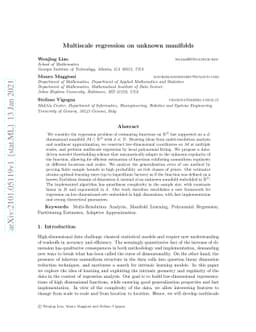 Multiscale regression on unknown manifolds