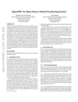 OpenHPS: An Open Source Hybrid Positioning System