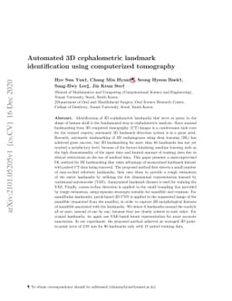 Automated 3D cephalometric landmark identification using computerized
  tomography