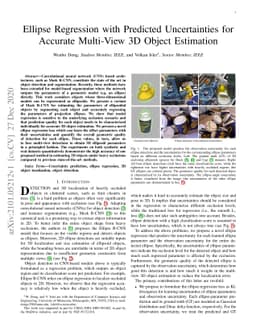 Ellipse Regression with Predicted Uncertainties for Accurate Multi-View
  3D Object Estimation