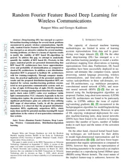 Random Fourier Feature Based Deep Learning for Wireless Communications