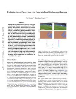 Evaluating Soccer Player: from Live Camera to Deep Reinforcement
  Learning