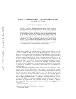 A Multiple Classifier Approach for Concatenate-Designed Neural Networks