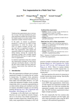 Text Augmentation in a Multi-Task View