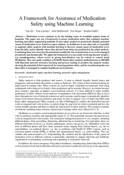 A Framework for Assurance of Medication Safety using Machine Learning