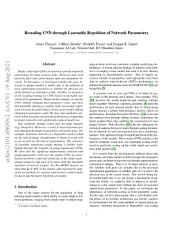 Rescaling CNN through Learnable Repetition of Network Parameters