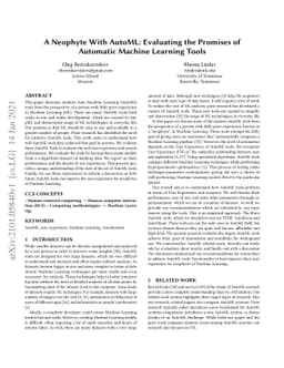 A Neophyte With AutoML: Evaluating the Promises of Automatic Machine
  Learning Tools