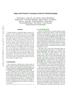Supervised Transfer Learning at Scale for Medical Imaging
