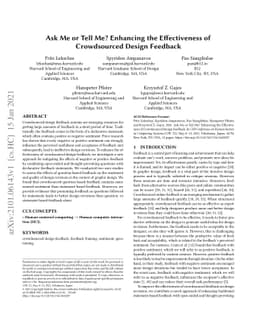 Ask Me or Tell Me? Enhancing the Effectiveness of Crowdsourced Design
  Feedback