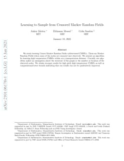 Learning to Sample from Censored Markov Random Fields