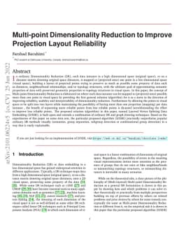 Multi-point dimensionality reduction to improve projection layout
  reliability