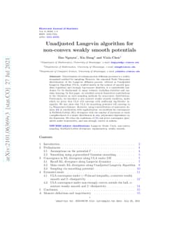 Unadjusted Langevin algorithm for non-convex weakly smooth potentials