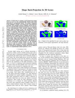 Shape Back-Projection In 3D Scenes