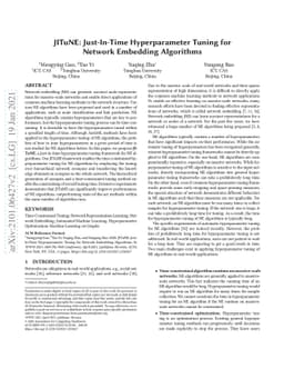 JITuNE: Just-In-Time Hyperparameter Tuning for Network Embedding
  Algorithms