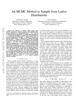 An MCMC Method to Sample from Lattice Distributions