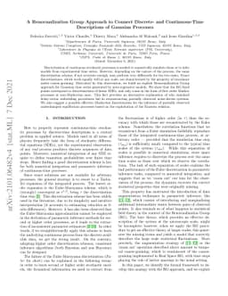 A Renormalization Group Approach to Connect Discrete- and
  Continuous-Time Descriptions of Gaussian Processes