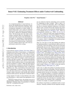 Intact-VAE: Estimating Treatment Effects under Unobserved Confounding